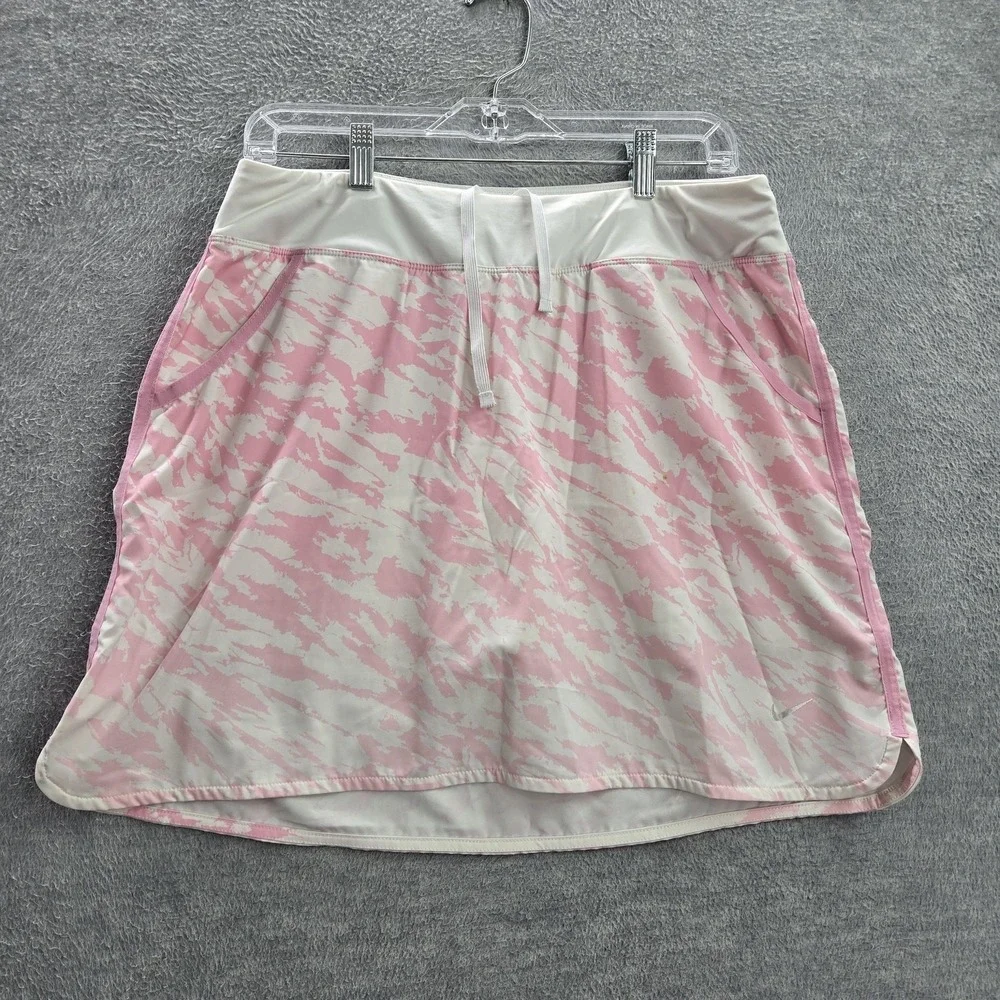 Nike Golf Women Skirt M Pink Skort Geometric Activewear‎ Logo Perforated